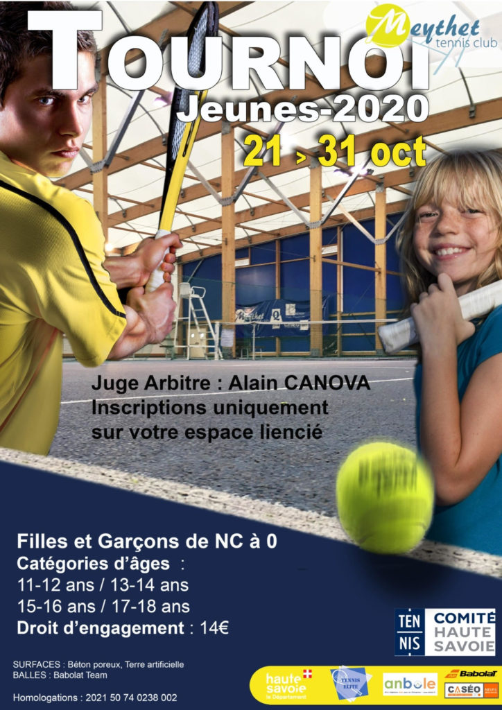 Tournoi Jeunes Toussaint 2020